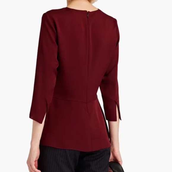 Theory ‘MALYDIE' 100% Silk Georgette Peplum Top / blouse 
Elegant Black Sz M - Picture 11 of 12